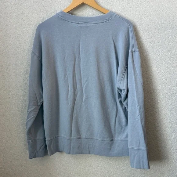 Athleta Henley Crew Neck Sweater Blue size Medium - Picture 10 of 11